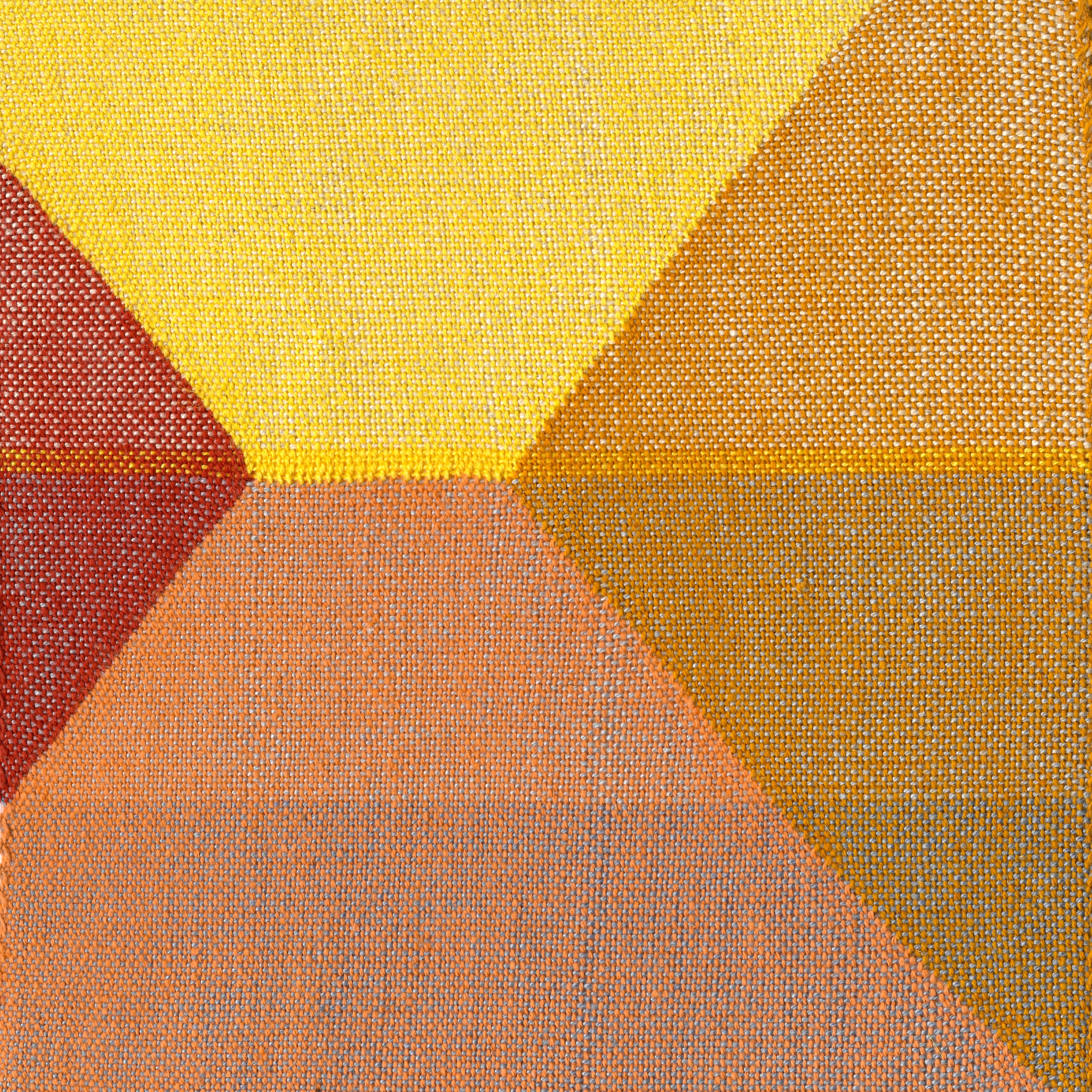 Cotton/linen weaving with autumn colours