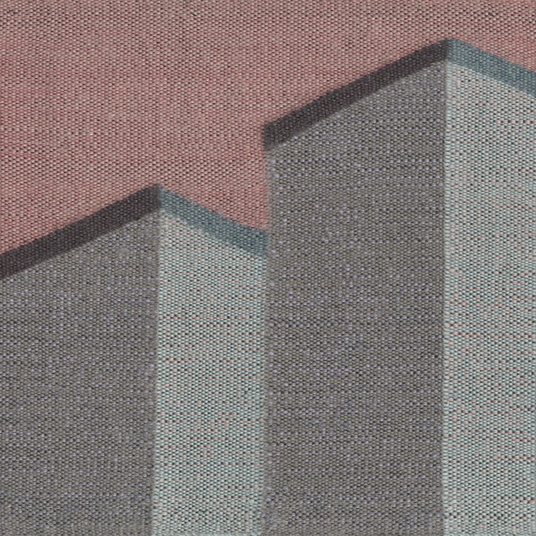 Woven textile architecture art piece