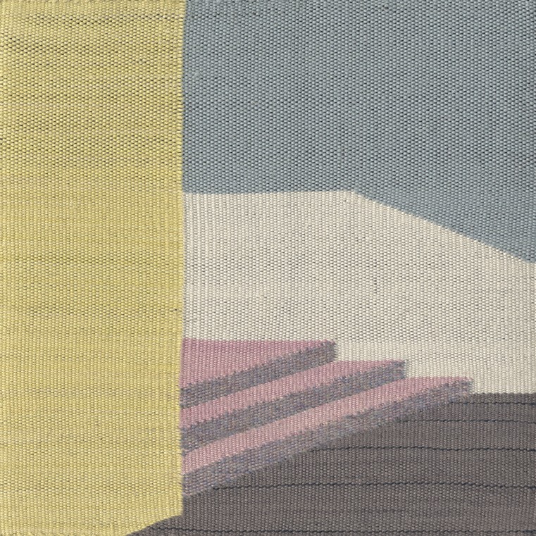 Woven textile architecture art piece